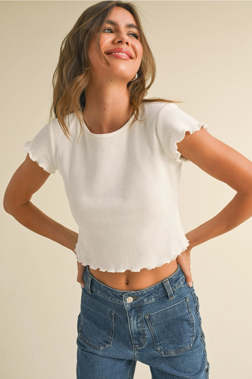 Waffle Crop Top