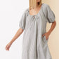 Striped Puff Sleeve Dress