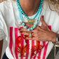 Teal Starfish Bandana Necklace