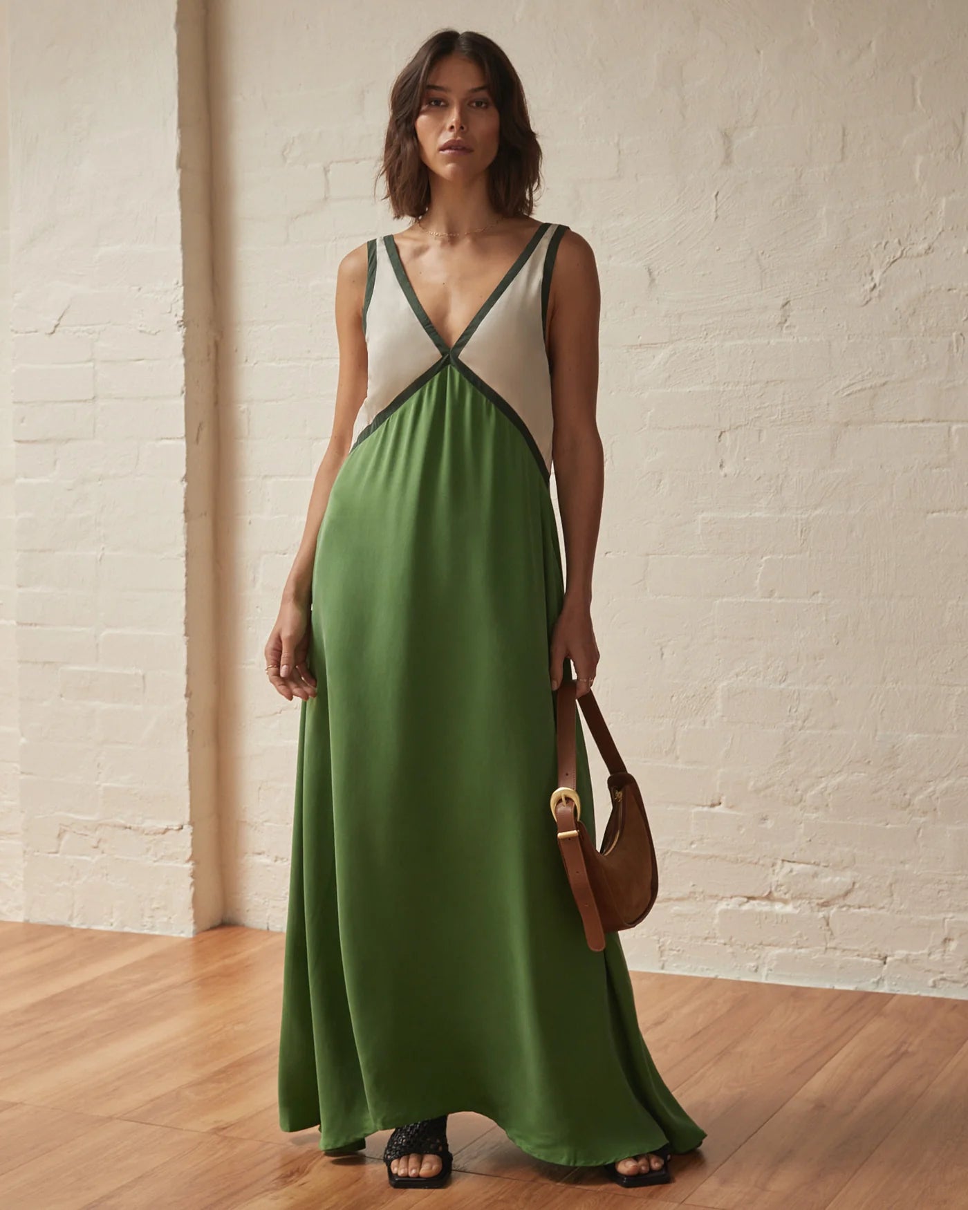 Naomi Dress - Bottle Green