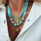Teal Starfish Bandana Necklace