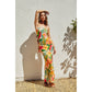 Super Bloom Strapless Tie Back Maxi Dress