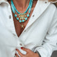 Teal Starfish Bandana Necklace