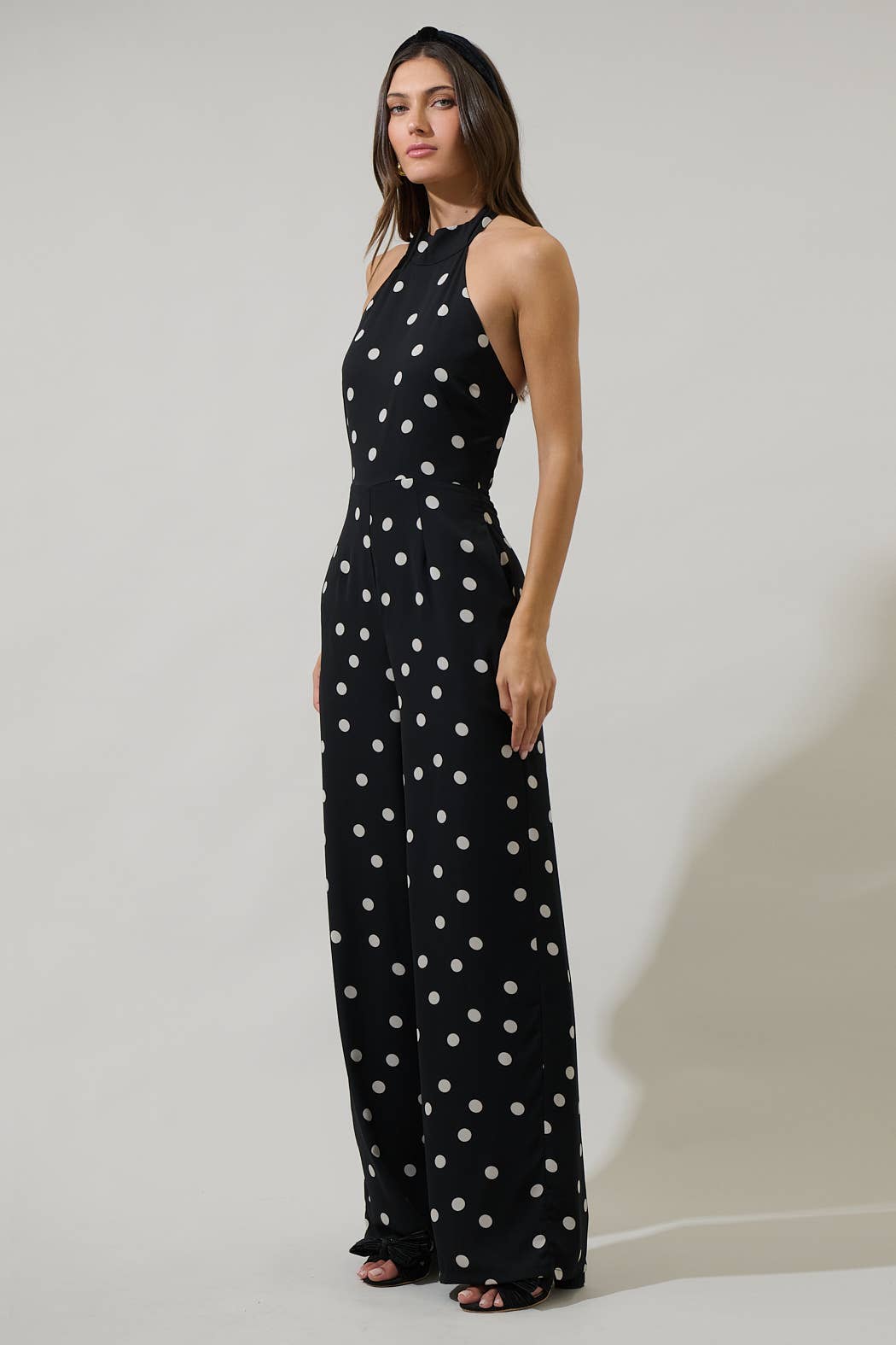 Kaline Polka Dot Halter Jumpsuit