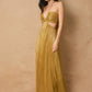 Metallic Cutout Midi Dress