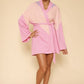 Chevron terry cloth novelty robe