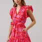 Aria Floral Eriny Ruffle Mini Dress