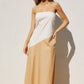 Diagonal Colorblock Maxi Dress