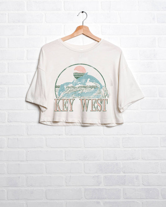 Key West Off White Cropped Graphic Tee
