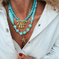 Teal Starfish Bandana Necklace