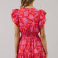 Aria Floral Eriny Ruffle Mini Dress