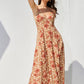 Printed Open Back Maxi Dress