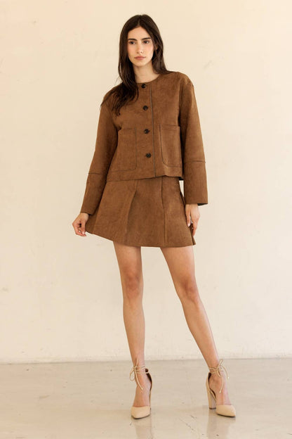 Suede Mini Skirt