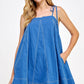 Contrast Top Stitch Mini Dress - MULTIPLE COLORS