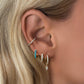 14k Vermeil Teardrop Dangle Huggie Earrings