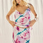 Printed Satin Cowl Top
