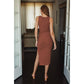Keep It Simple Bodycon Midi Dress