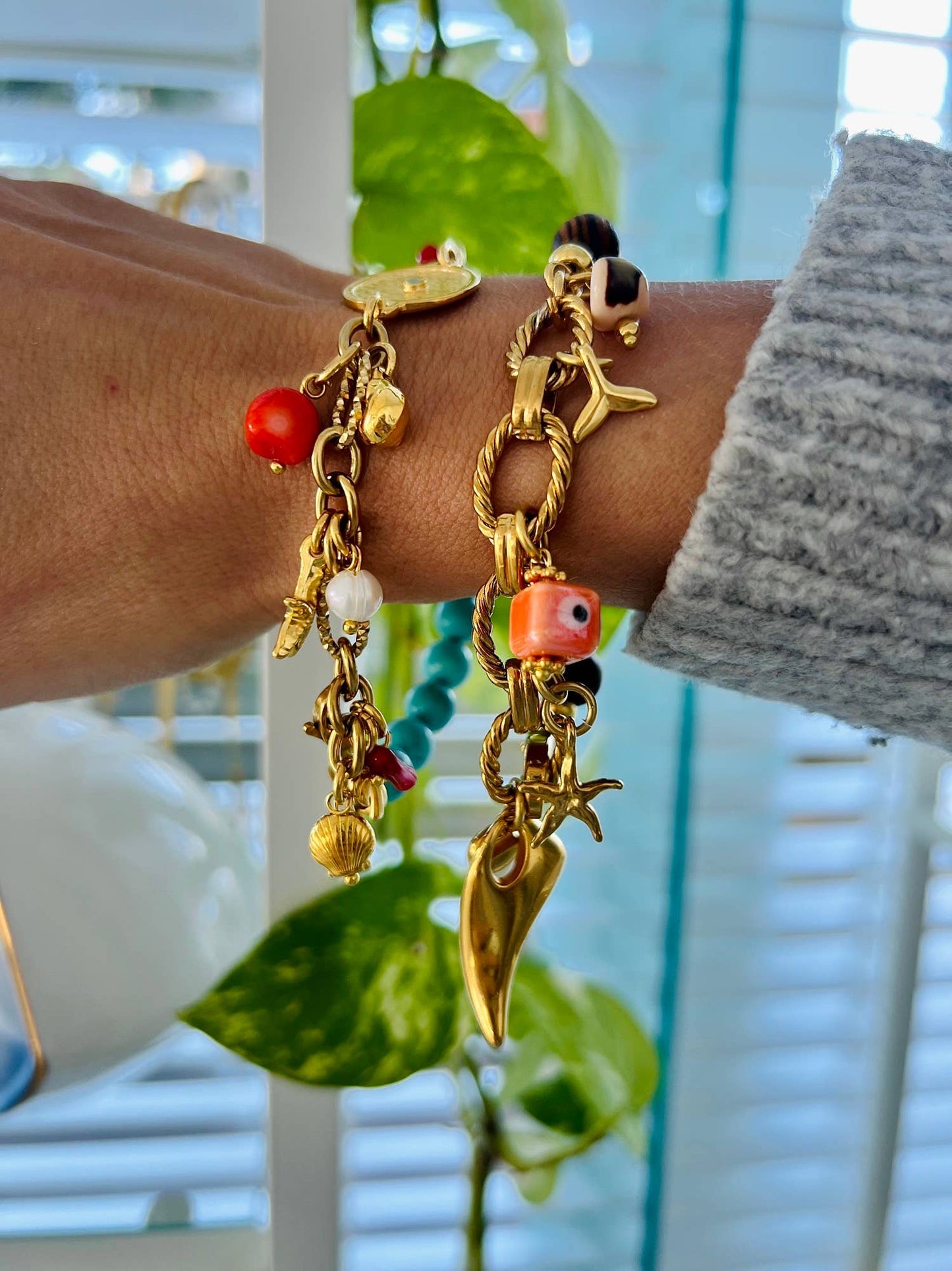 Gold Charm Summer Bracelet