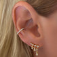 14k Vermeil Waterfall Chain Drop Stud Earrings