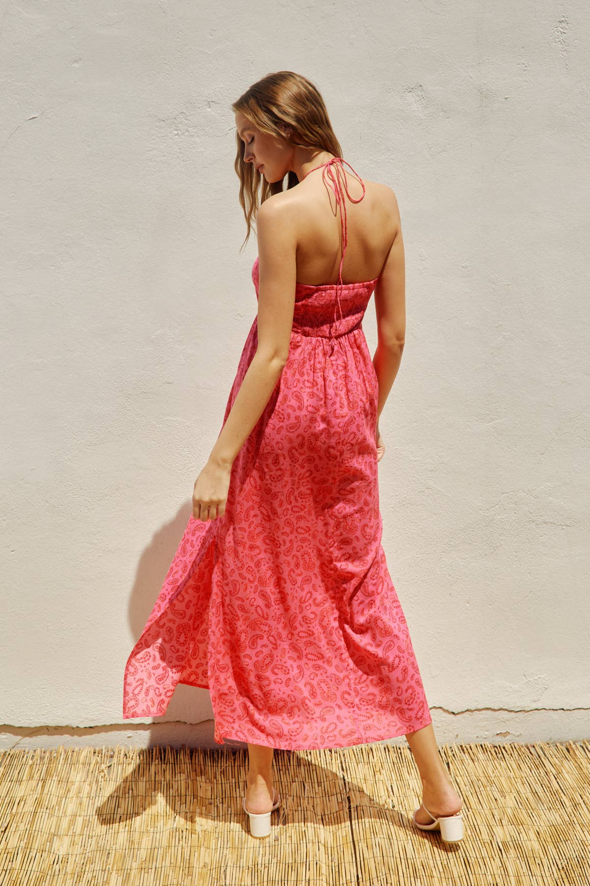 Lucky Charm Halter A Line Maxi Dress