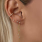 14k Vermeil Convertible Double Chain Drop Earrings