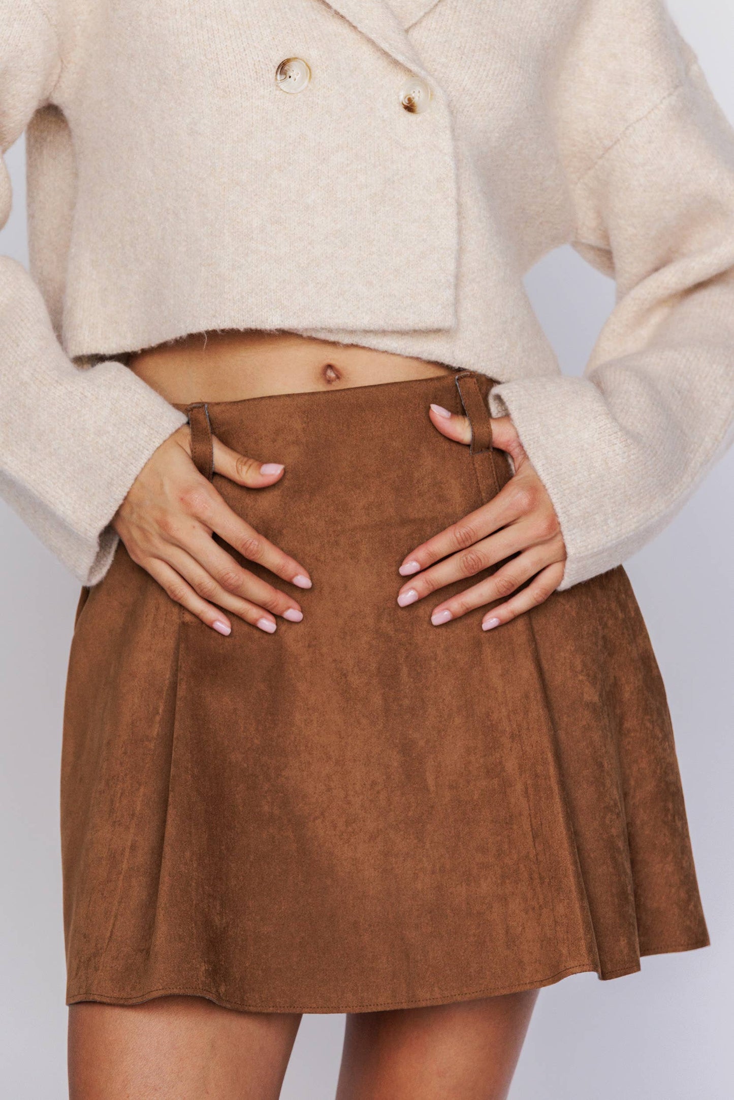 Suede Mini Skirt