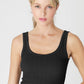 Crinkle Scoop Neck Tank Top