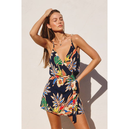 Botanical Bloom Wrap Romper