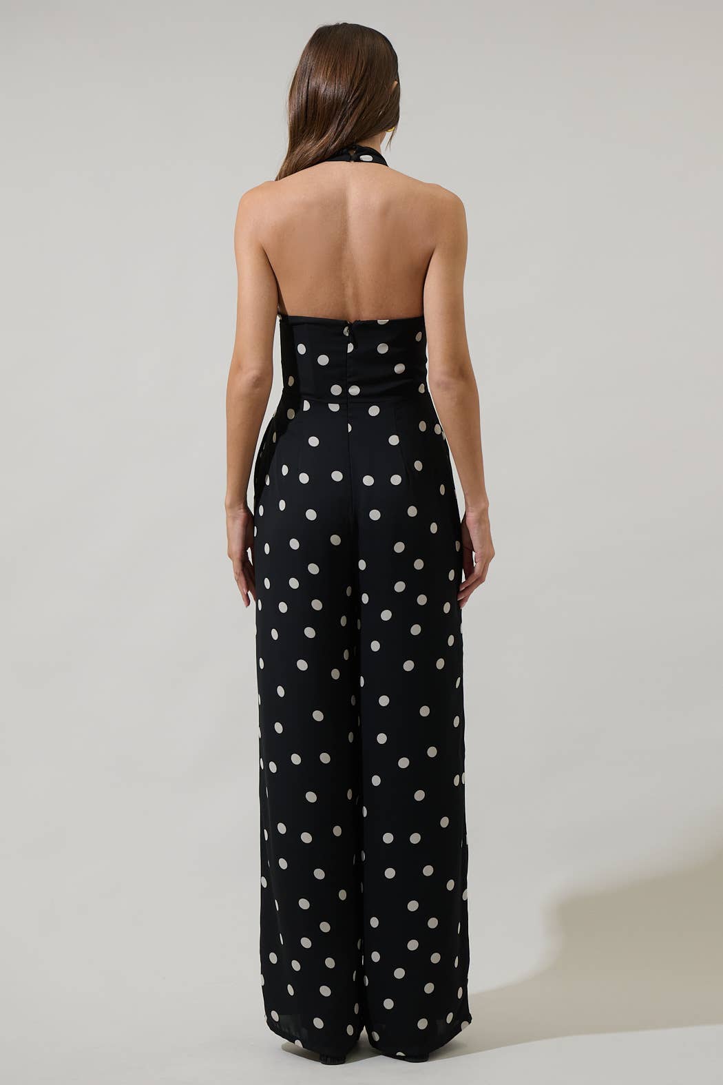 Kaline Polka Dot Halter Jumpsuit