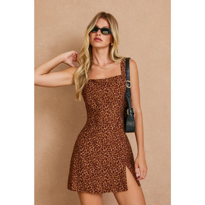 Wild Baby Square Neck Mini Dress