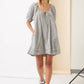 Striped Puff Sleeve Dress