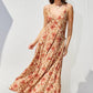 Printed Open Back Maxi Dress