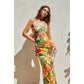 Super Bloom Strapless Tie Back Maxi Dress