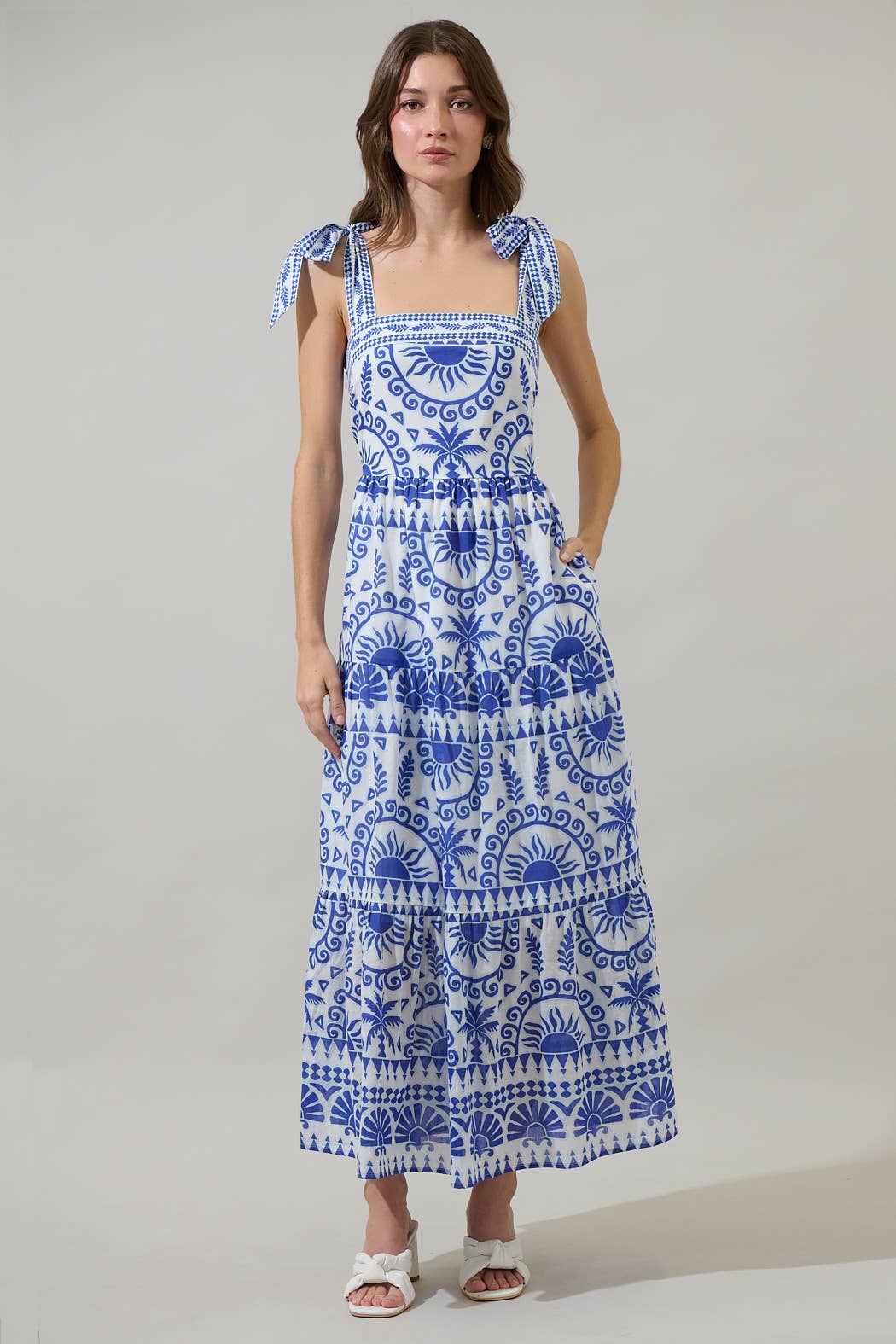 Rivera Tropics Tiered Maxi Dress