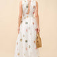 Seashell Embroidered Maxi Dress