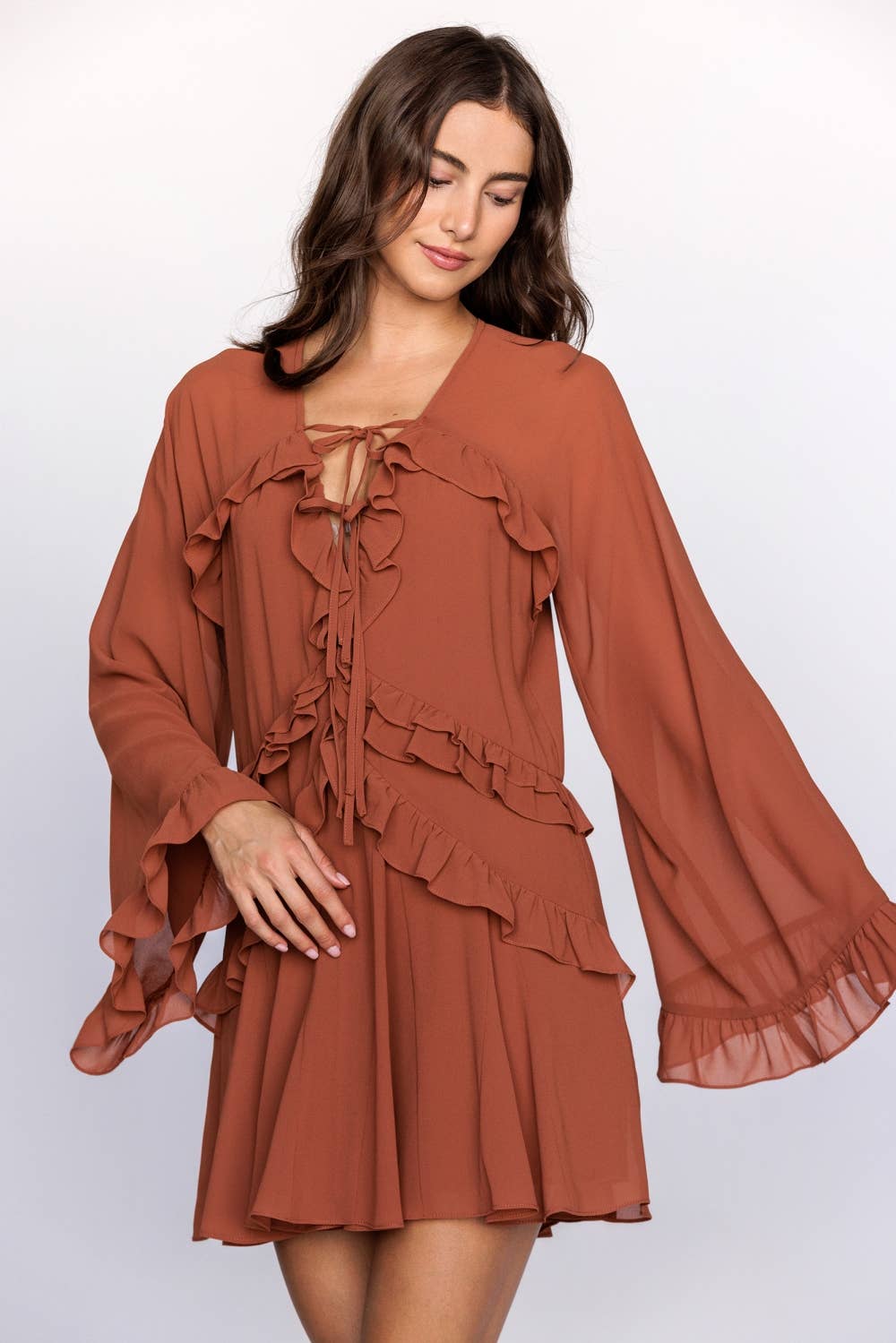 Ruffle Tiered Mini Dress