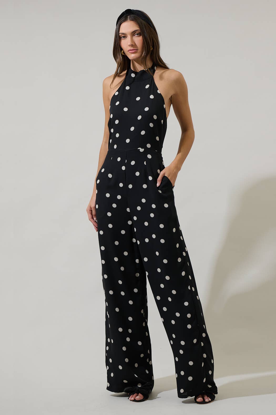 Kaline Polka Dot Halter Jumpsuit