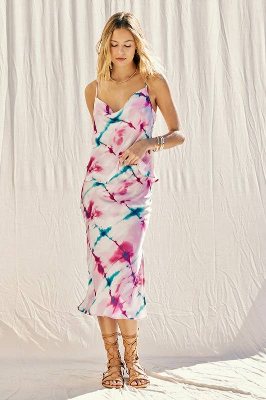 Printed Satin Skirt