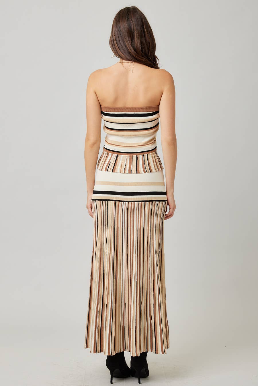 Striped Knit Maxi Skirt