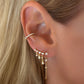 14k Vermeil Waterfall Chain Drop Stud Earrings