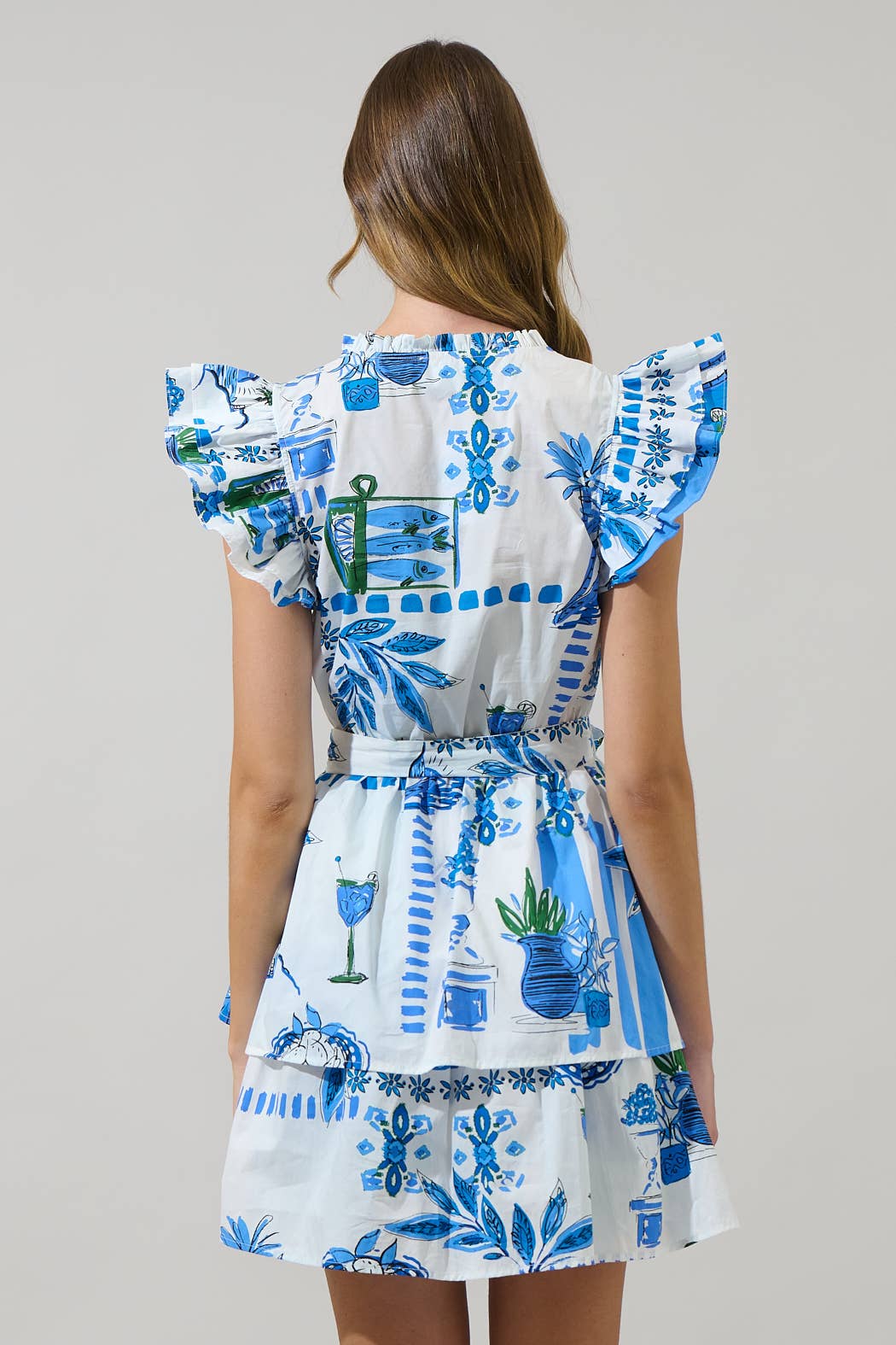 Sosy Postcard Marisol Tiered Mini Dress