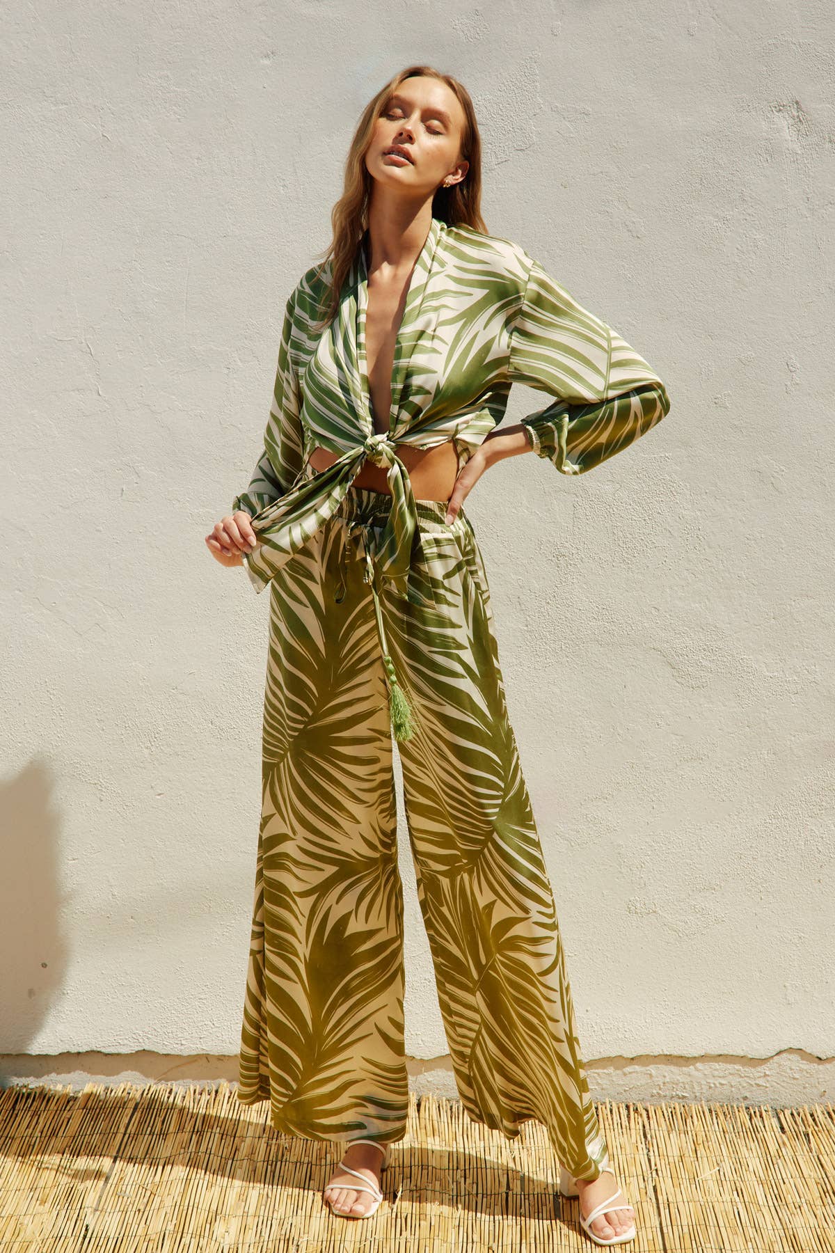 Tropical Adventures Wide Leg Pull On Pants