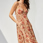 Printed Open Back Maxi Dress
