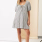 Striped Puff Sleeve Dress