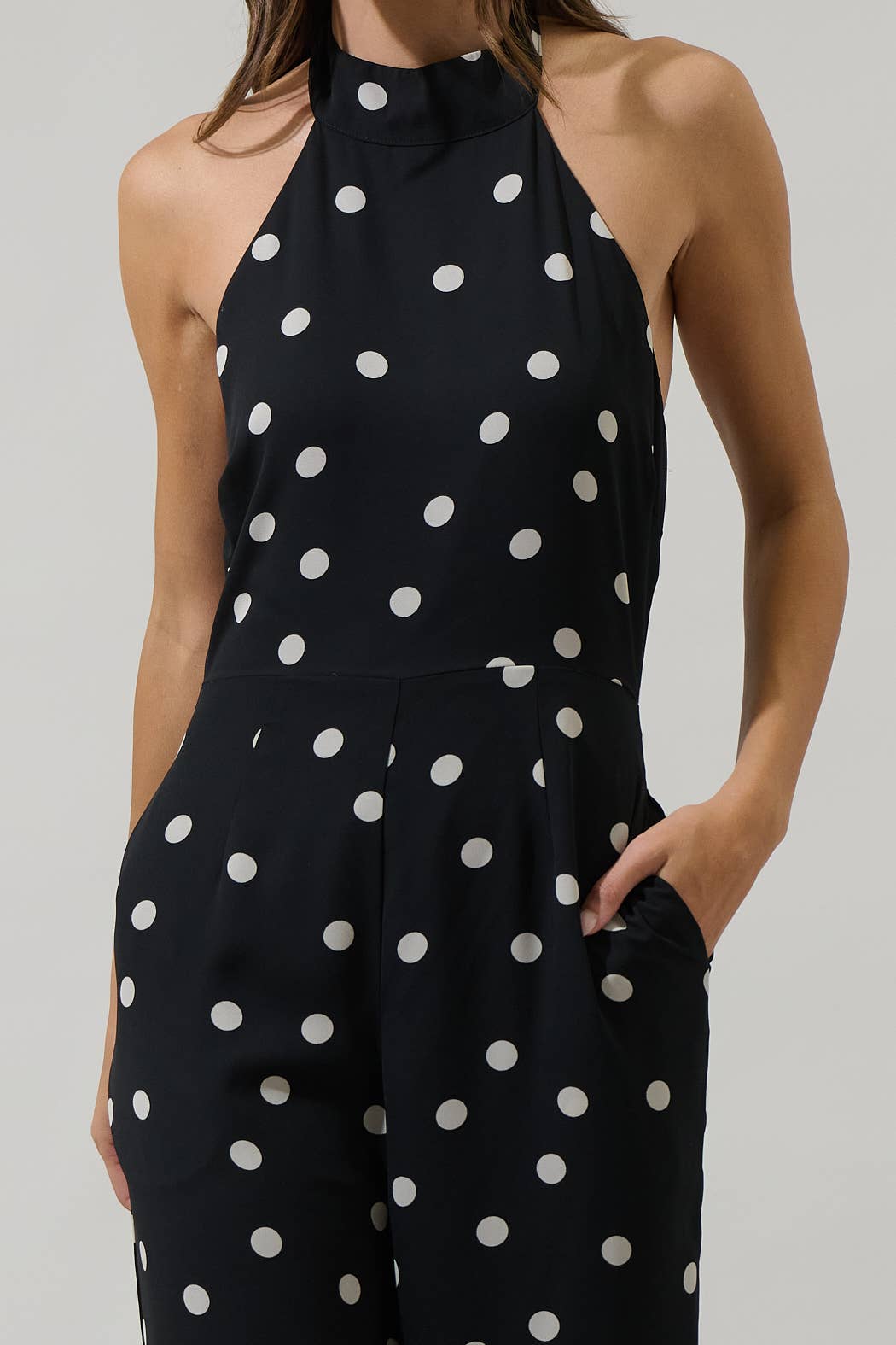 Kaline Polka Dot Halter Jumpsuit