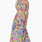 Sketchy Flower Cut Out Dress