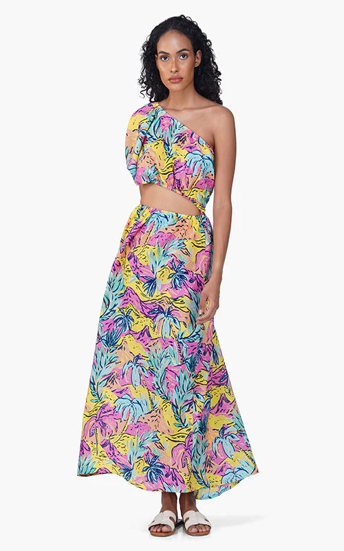 Sketchy Flower Cut Out Dress