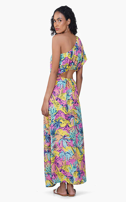 Sketchy Flower Cut Out Dress