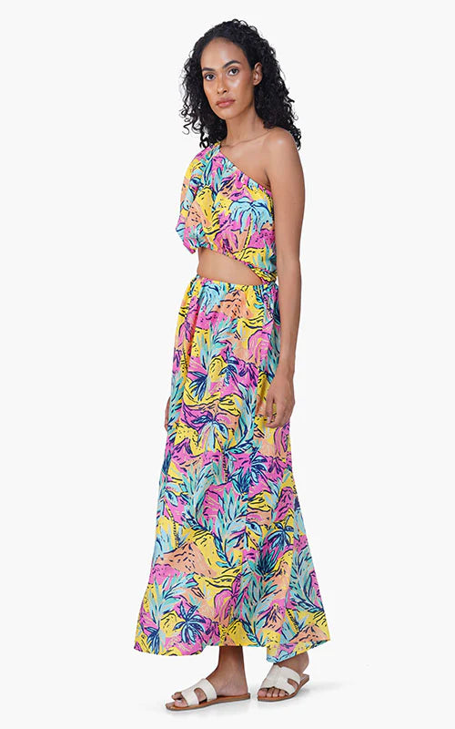 Sketchy Flower Cut Out Dress