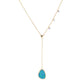 Opal Pebble Double Lariat Slider Necklace